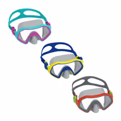 Bestway 22049 / 23, Bambino, Mezza maschera facciale, Immersione in apnea, Policarbonato, Policarbonato, Colori assortiti
