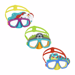 Bestway 22064 / 23, Bambino, Mezza maschera facciale, Immersione in apnea, Policarbonato, Policarbonato, Colori assortiti