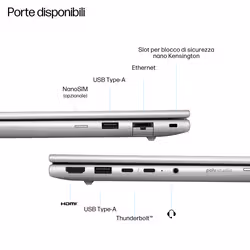 HP EliteBook 6 G1i 16 inch Notebook AI PC Intel Core Ultra 7 255U Computer portatile 40,6 cm (16") WUXGA 16 GB DDR5-SDRAM 512 GB SSD Wi-Fi 6E (802.11ax) Windows 11 Pro Argento - Vista aggiuntiva 4