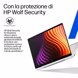 HP EliteBook X Flip G2i 14 inch Notebook Next Gen AI PC Wolf Pro Security Edition Copilot+ PC Computer portatile 35,6 cm (14") Touch screen 3K 32 GB LPDDR5x-SDRAM 1 TB SSD Wi-Fi 7 (802.11be) Windows 11 Pro - Vista aggiuntiva 6