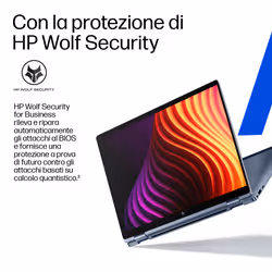 HP EliteBook X Flip G2i 14 inch Notebook Next Gen AI PC Wolf Pro Security Edition Copilot+ PC Computer portatile 35,6 cm (14") Touch screen 3K 32 GB LPDDR5x-SDRAM 1 TB SSD Wi-Fi 7 (802.11be) Windows 11 Pro - Vista aggiuntiva 7