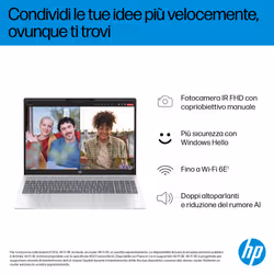 HP OmniBook 5 LaptopAI 16-af1007nlx 40,6 cm (16") 2K 16 GB LPDDR5x-SDRAM Wi-Fi 6 (802.11ax) Windows 11 Home AI PC Argento - Vista aggiuntiva 8