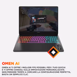 HP OMEN MAX Gaming Laptop 16-ah0002nlx Intel Core Ultra 7 255HX 40,6 cm (16") WQXGA 16 GB DDR5-SDRAM NVIDIA GeForce RTX 5070 Wi-Fi 6E (802.11ax) Windows 11 Home AI PC Nero - Vista aggiuntiva 8
