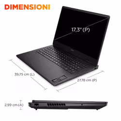HP OMEN Gaming Laptop 17-db1001nlx AMD Ryzen AI 7 43,9 cm (17.3") Quad HD 32 GB DDR5-SDRAM NVIDIA GeForce RTX 5070 Wi-Fi 6 (802.11ax) Windows 11 Home Nero - Vista aggiuntiva 7