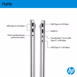 HP OmniBook 7 Laptop Next Gen AI 17-dc0001nlx Intel Core Ultra 7 258V 43,9 cm (17.3") Touch screen Full HD 32 GB LPDDR5x-SDRAM NVIDIA GeForce RTX 4050 Wi-Fi 6E (802.11ax) Windows 11 Home Argento - Vista aggiuntiva 4