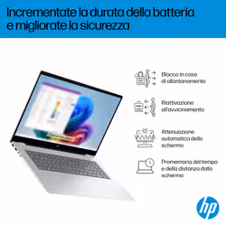 HP OmniBook 7 Laptop Next Gen AI 17-dc0001nlx Intel Core Ultra 7 258V 43,9 cm (17.3") Touch screen Full HD 32 GB LPDDR5x-SDRAM NVIDIA GeForce RTX 4050 Wi-Fi 6E (802.11ax) Windows 11 Home Argento - Vista aggiuntiva 8