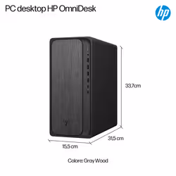 HP OmniDesk Desktop M02-0044nl PC AMD Ryzen™ 5 8500G 8 GB DDR5-SDRAM Windows 11 Home Tower - Vista aggiuntiva 4