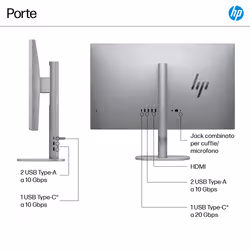 HP OmniStudio X All-in-One Desktop Next Gen AI 27-cs1009nl PC Intel Core Ultra 7 256V 68,6 cm (27") 1920 x 1080 Pixel Touch screen 16 GB LPDDR5x-SDRAM 1 TB SSD Windows 11 Home - Vista aggiuntiva 3