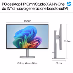 HP OmniStudio X All-in-One Desktop Next Gen AI 27-cs1009nl PC Intel Core Ultra 7 256V 68,6 cm (27") 1920 x 1080 Pixel Touch screen 16 GB LPDDR5x-SDRAM 1 TB SSD Windows 11 Home - Vista aggiuntiva 4