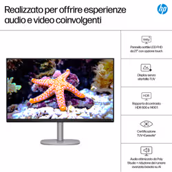 HP OmniStudio X All-in-One Desktop Next Gen AI 27-cs1009nl PC Intel Core Ultra 7 256V 68,6 cm (27") 1920 x 1080 Pixel Touch screen 16 GB LPDDR5x-SDRAM 1 TB SSD Windows 11 Home - Vista aggiuntiva 8