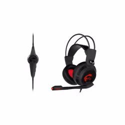 MSI DS502 Auricolare Cablato A Padiglione Gaming Nero, Rosso - Vista aggiuntiva 5