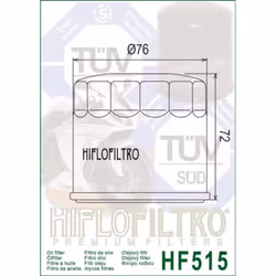 Hiflofiltro Filtro olio - HF515