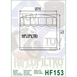 Hiflofiltro Filtro olio racing - HF153RC