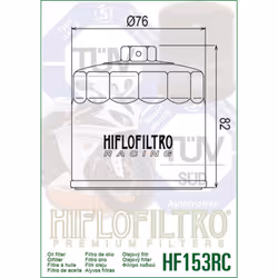 Hiflofiltro Filtro olio racing - HF153RC