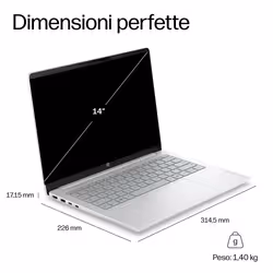 HP DV2B9EA Notebook Snapdragon X1-26-100 14 pollici 8 GB RAM 512 GB SSD 2K Windows 11 Home Grigio, Argento - Vista aggiuntiva 5