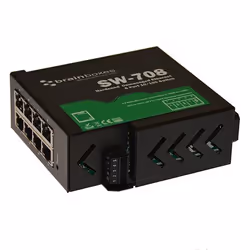 Brainboxes SW-708 switch di rete Non gestito Fast Ethernet (10/100) Nero - Vista aggiuntiva 5