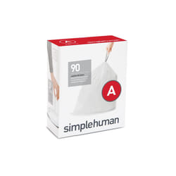 simplehuman CW0250 sacchetto per rifiuti 4,5 L Bianco 90 pz