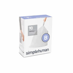 simplehuman CW0251 sacchetto per rifiuti 6 L Bianco 90 pz