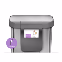 simplehuman CW2023 bidone per la spazzatura 55 L Rettangolare Acciaio inox - Vista aggiuntiva 4