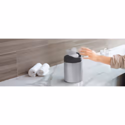 simplehuman CW2084 bidone per la spazzatura 1,5 L Rotondo Plastica, Acciaio inox Acciaio spazzolato, Grigio - Vista aggiuntiva 4