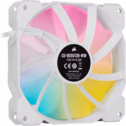 Corsair SP120 RGB ELITE Case per computer Ventilatore 12 cm Bianco 3 pz - Vista aggiuntiva 5