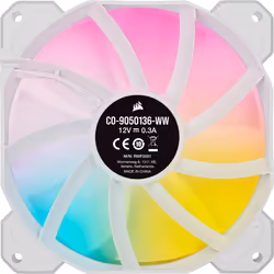 Corsair SP120 RGB ELITE Case per computer Ventilatore 12 cm Bianco 3 pz - Vista aggiuntiva 7