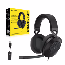 Corsair HS65 SURROUND Auricolare Cablato Portatile Gaming Carbonio - Vista aggiuntiva 4