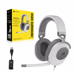 Corsair HS65 SURROUND Auricolare Cablato Portatile Gaming Bianco - Vista aggiuntiva 4