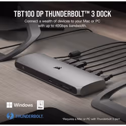 Corsair TBT100 Thunderbolt 3 40000 Mbit/s Nero, Argento - Vista aggiuntiva 5