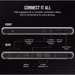 Corsair TBT100 Thunderbolt 3 40000 Mbit/s Nero, Argento - Vista aggiuntiva 7