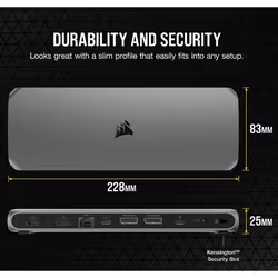 Corsair TBT100 Thunderbolt 3 40000 Mbit/s Nero, Argento - Vista aggiuntiva 8