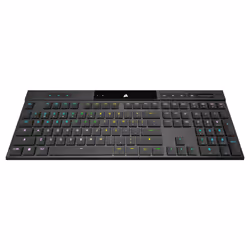 Corsair K100 RGB AIR, Con cavo e senza cavo, USB + RF Wireless + Bluetooth, Interruttore a chiave meccanica, QWERTZ, LED RGB, ...