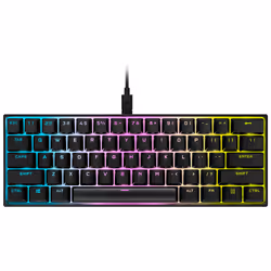 Corsair K65 RGB MINI 60% Mechanical Gaming, 60%, Cablato, USB, QWERTY, LED RGB, Nero