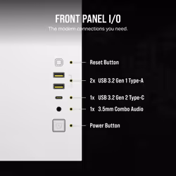Corsair 2500X RGB Micro Tower Bianco - Vista aggiuntiva 4
