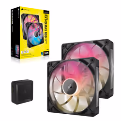 Corsair iCUE LINK RX140 MAX RGB Case per computer Ventilatore 14 cm Nero 2 pz - Vista aggiuntiva 4