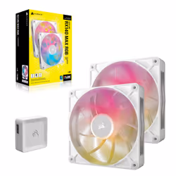 Corsair iCUE LINK RX140 MAX RGB Case per computer Ventilatore 14 cm Bianco 2 pz - Vista aggiuntiva 4