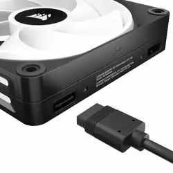 Corsair CO-9051001-WW sistema di raffreddamento per computer Case per computer Ventilatore 12 cm Nero, Bianco 1 pz - Vista aggiuntiva 5