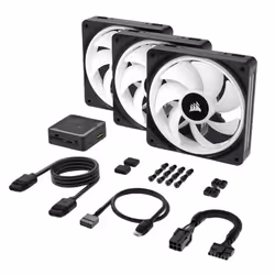 Corsair Air CO-9051002-WW sistema di raffreddamento per computer Case per computer Ventilatore 12 cm Nero 3 pz - Vista aggiuntiva 7