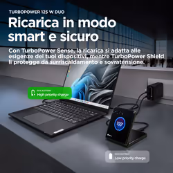 Motorola TurboPower 125W Duo Charger Universale Nero AC Ricarica rapida Interno - Vista aggiuntiva 6