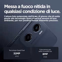 Motorola moto e15 16,9 cm (6.67") Doppia SIM Android 14 Go edition 4G USB tipo-C 2 GB 64 GB 5200 mAh Blu - Vista aggiuntiva 7