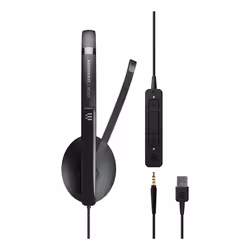EPOS | SENNHEISER ADAPT 135T USB II Auricolare Cablato A Padiglione Ufficio USB tipo A Nero - Vista aggiuntiva 5