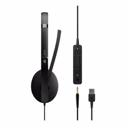 EPOS ADAPT 165T USB II Auricolare Cablato A Padiglione Ufficio USB tipo A Nero - Vista aggiuntiva 5