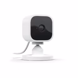 Blink Mini 1 videocamera (Bianco), Telecamera di sicurezza IP, Interno, Wireless, Alexa, 200 MHz, Scrivania