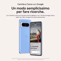 Google Pixel 8 Pro - sbloccato con teleobiettivo, con 24 ore di autonomia e display Super Actua - Azzurro cielo - Vista aggiuntiva 6