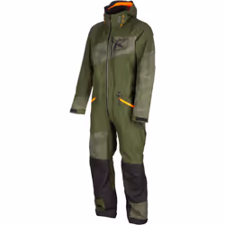 Klim Ripsa Camo 2023 Tuta da motoslitta di un pezzo, verde-arancione, dimensione L per uomo