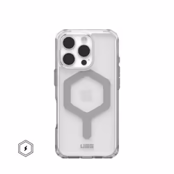 Urban Armor Gear Plyo, Cover, Apple, iPhone 16 Pro, 16 cm (6.3"), Argento, Trasparente