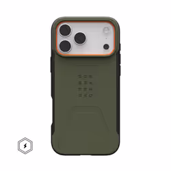 Urban Armor Gear Civilian custodia per cellulare 17,5 cm (6.9") Cover Oliva, Arancione - Vista aggiuntiva 2