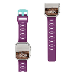 Urban Armor Gear 194002114E5F accessorio indossabile intelligente Cinghia Viola, Colore acqua Silicone
