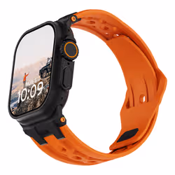 Urban Armor Gear 194158119737 accessorio indossabile intelligente Cinghia Arancione, Nero Fluoroelastomero, Acciaio inox - Vista aggiuntiva 2
