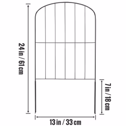 VEVOR Recinzione da Giardino in Metallo 61x33 cm da 10 Barriera per Animali Domestici Senza Scavo 5,08 cm Spaziatura dei Picchi, Recinzione - Vista aggiuntiva 7